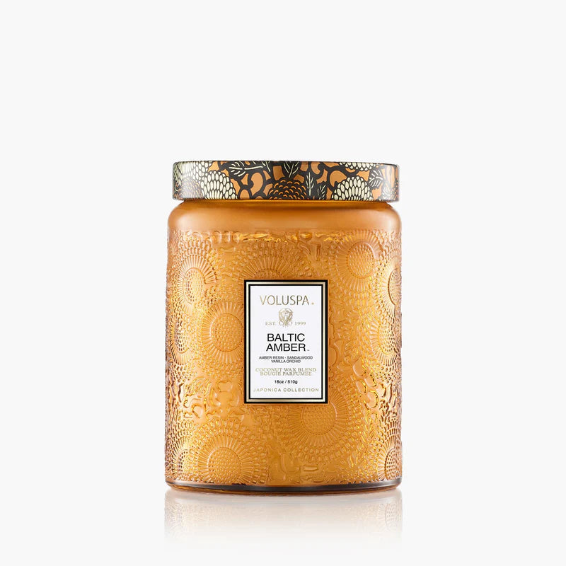 Baltic Amber Candle - Large Glass Jar