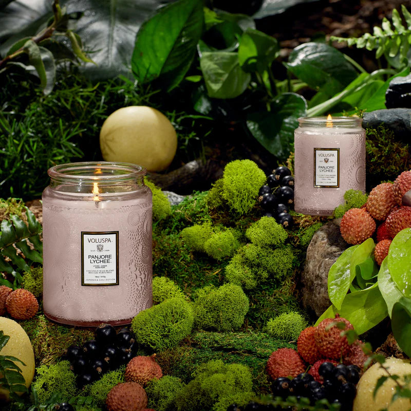 Panjore Lychee Candle - Large Glass Jar