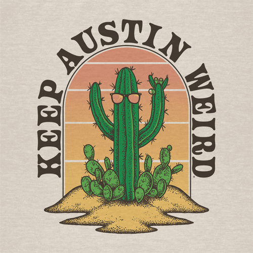 Keep Austin Weird Cactus T-Shirt - Unisex