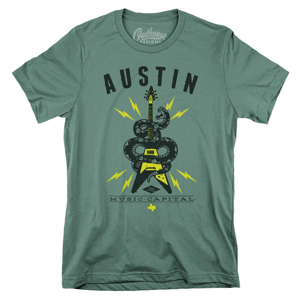 Austin Snake Guitar T-Shirt - Unisex
