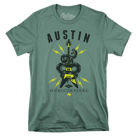 Austin Snake Guitar T-Shirt - Unisex