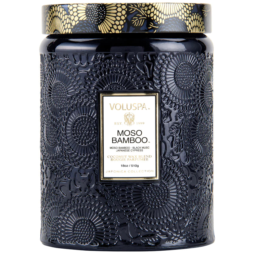 Moso Bamboo Large Glass Jar