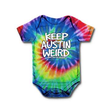 Keep Austin Weird - Tie-Dye Rainbow Onesie