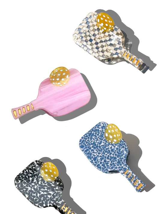 Hand-painted Pickleball Paddle Claw Hair Clip | Eco-Friendly