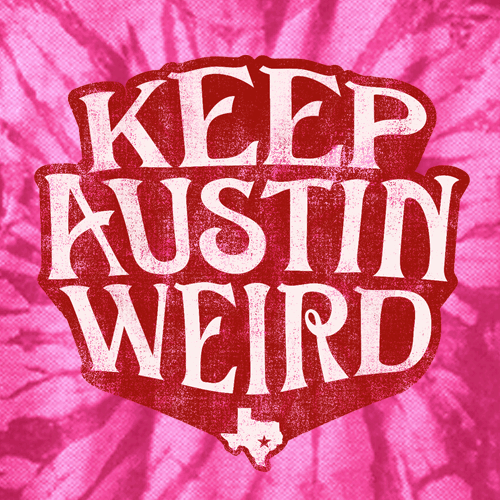 Keep Austin Weird Tie-Dye Pink Onesie