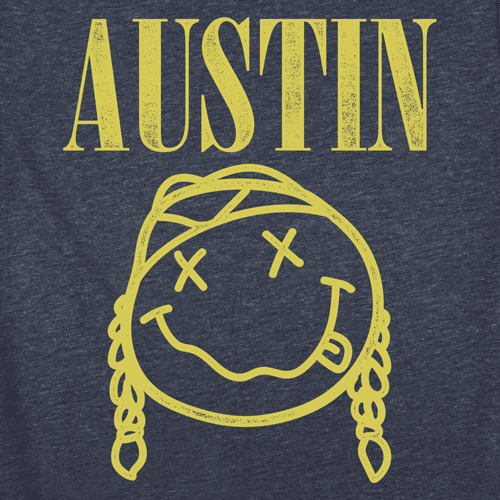 Austin Nevermind Unisex Tee - Navy Blue