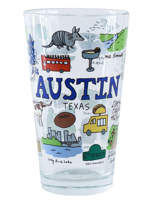 Austin wanderer Pint Glass