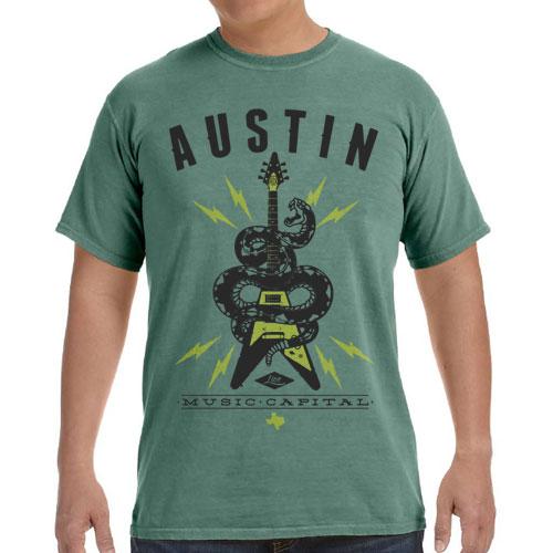 Austin Snake Guitar Unisex Tee