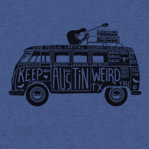 Hippie Van Unisex Tee - Royal Blue