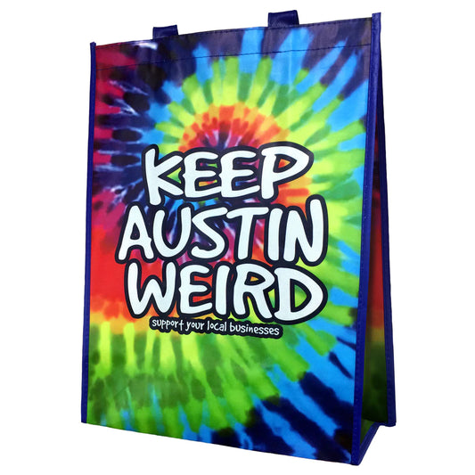 Keep Austin Weird Reusable Tie Dye Tote Bag