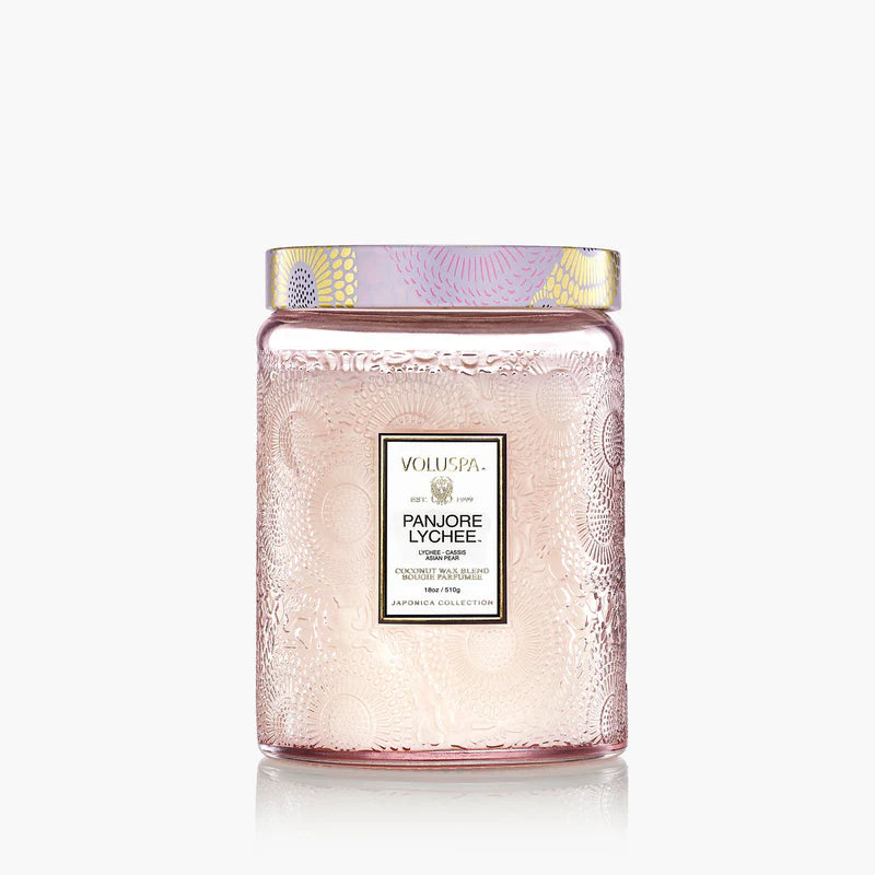 Panjore Lychee Candle - Large Glass Jar