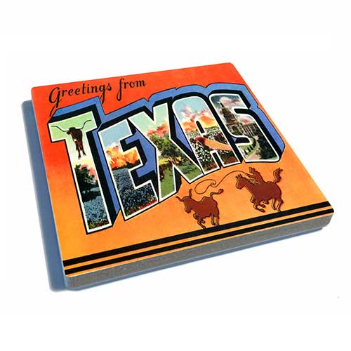 Greetings From Texas Stone Coaster
